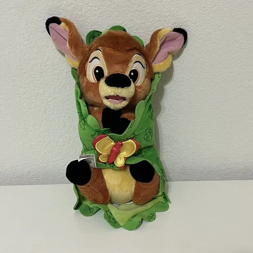 Disney Parks Disney Babies Bambi Baby Plush with Green Butterfly Blanket